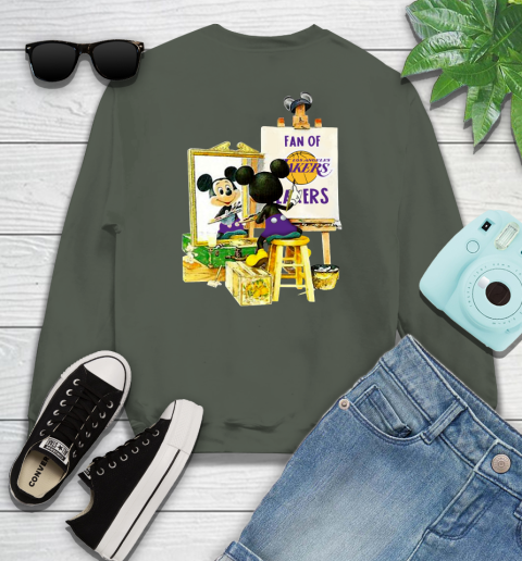NBA Basketball Los Angeles Lakers Mickey Drawing Shirt 113 NBA Basketball Los Angeles Lakers Mickey Drawing Shirt - Image 113