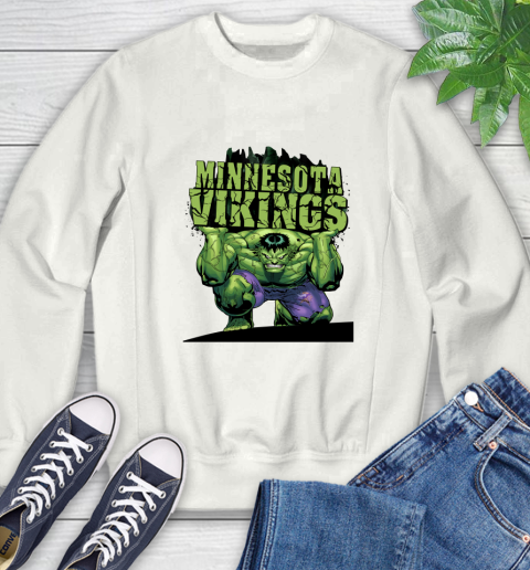 Minnesota Vikings NFL Football Incredible Hulk Marvel Avengers Sports Sweatshirt