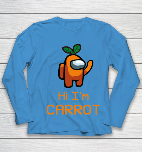 Among Us Shirt IM CARROT ORANGE AMONG A7 Youth Long Sleeve 4