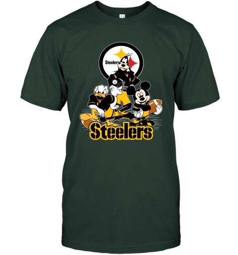 NFL Pittsburgh Steelers Mickey Mouse Donald Duck Goofy Football T Shirt -  Rookbrand