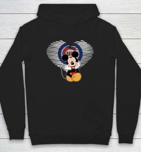 MLB Chicago Cubs The Heart Mickey Mouse Disney Baseball Hoodie