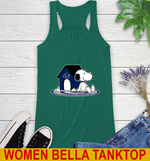 NHL Hockey Vancouver Canucks Snoopy The Peanuts Movie Shirt Racerback Tank 7