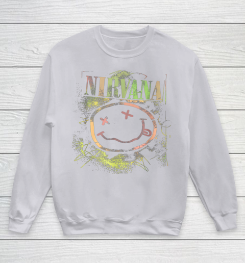 Vintage Nirvanas Smile Design Limited Youth Sweatshirt 3