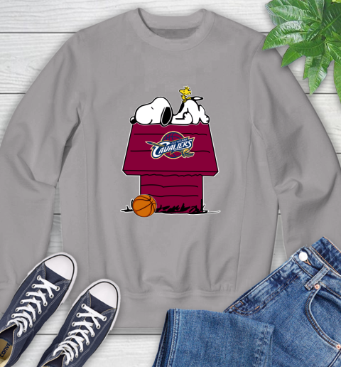 Cleveland Cavaliers NBA Basketball Snoopy Woodstock The Peanuts Movie Sweatshirt 5
