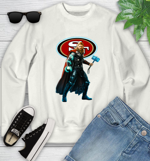 NFL Thor Avengers Endgame Football San Francisco 49ers Youth Sweatshirt