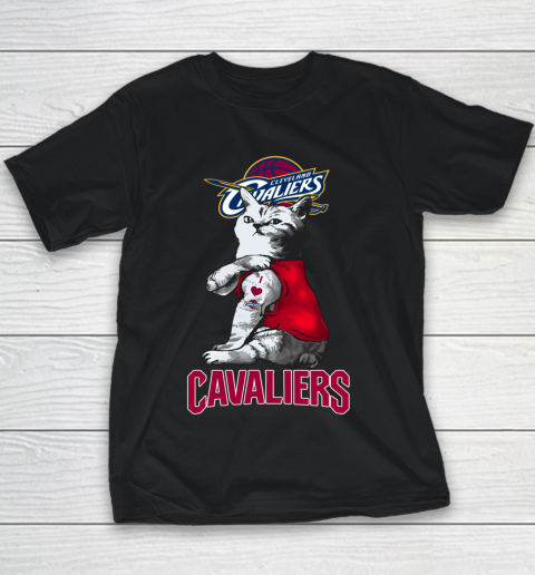 NBA Basketball My Cat Loves Cleveland Cavaliers Youth T-Shirt