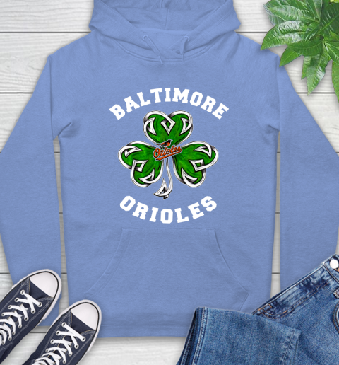 MLB Baltimore Orioles Three Leaf Clover St Patrick's Day Baseball Sports Hoodie 11