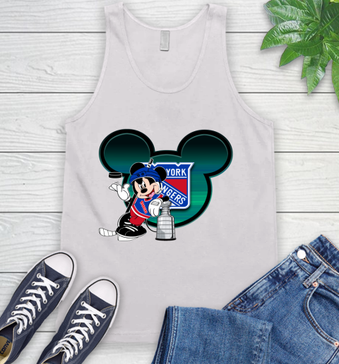 NHL New York Rangers Stanley Cup Mickey Mouse Disney Hockey T Shirt Tank Top