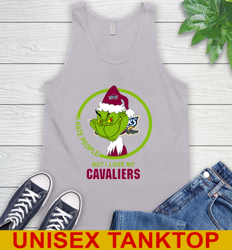 Cleveland Cavaliers NBA Christmas Grinch I Hate People But I Love My Favorite Basketball Team Tank Top 4