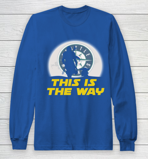 Seattle Mariners MLB Baseball Star Wars Yoda And Mandalorian This Is The Way Long Sleeve T-Shirt 6