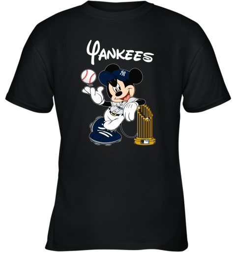 New York Yankees Mickey Taking The Trophy MLB 2019 Youth T-Shirt