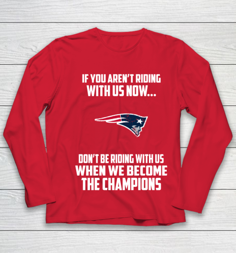 NFL New England Patriots Football We Become The Champions Youth Long Sleeve 8
