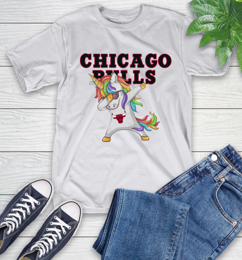 Chicago Bulls NBA Basketball Funny Unicorn Dabbing Sports T-Shirt 12