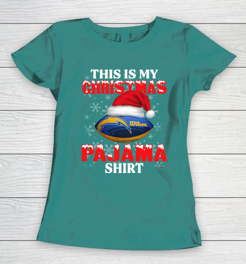 Los Angeles Chargers This Is My Christmas Pajama Shirt NFL Women's T-Shirt 10