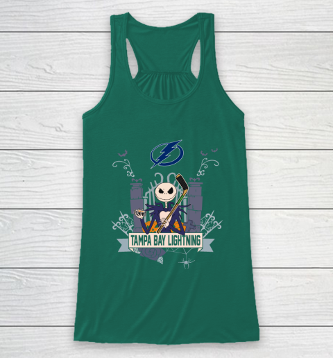 NHL Tampa Bay Lightning Hockey Jack Skellington Halloween Racerback Tank 5