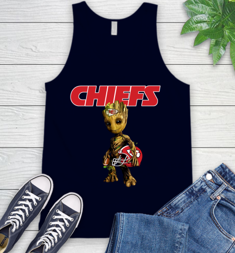 Kansas City Chiefs NFL Football Groot Marvel Guardians Of The Galaxy Tank Top 3