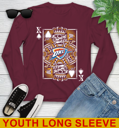 Oklahoma City Thunder NBA Basketball The King Of Spades Death Cards Shirt Youth Long Sleeve 6