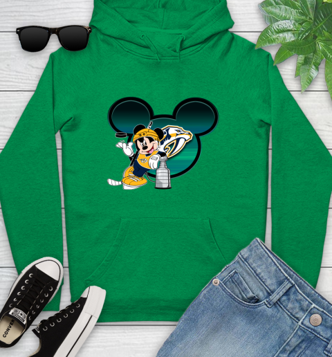 NHL Nashville Predators Stanley Cup Mickey Mouse Disney Hockey T Shirt Youth Hoodie 7