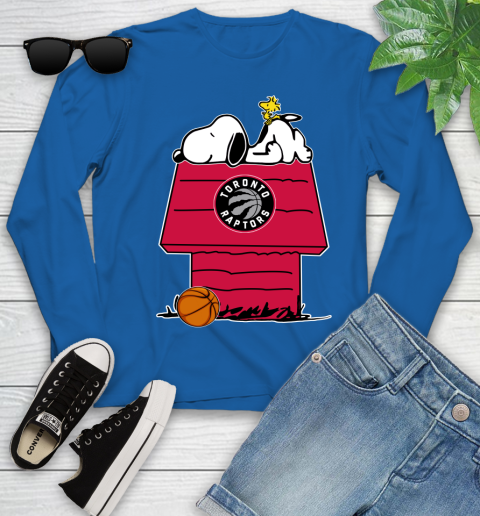 Toronto Raptors NBA Basketball Snoopy Woodstock The Peanuts Movie Youth Long Sleeve 9
