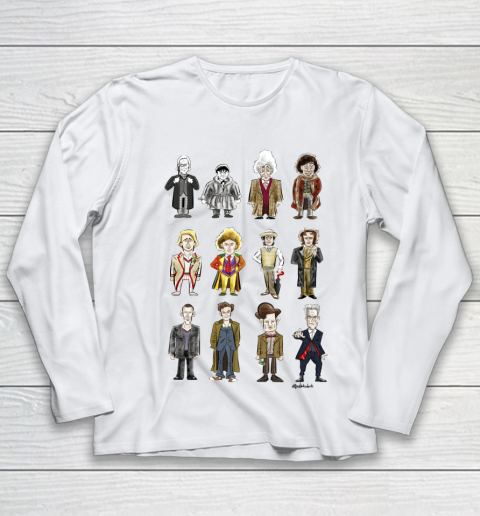 Doctor Who Shirt The 12 Doctors Youth Long Sleeve