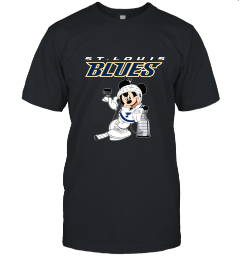 Mickey St. Louis Blues With The Stanley Cup Hockey NHL Unisex Jersey Tee