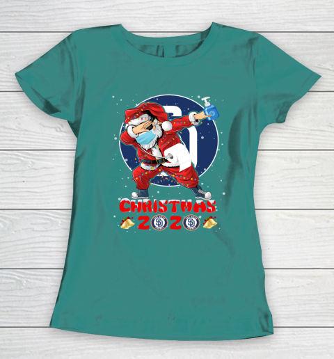 San Diego Padres Funny Santa Claus Dabbing Christmas 2020 MLB Women's T-Shirt 10