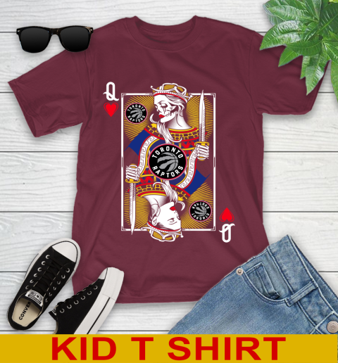 NBA Basketball Toronto Raptors The Queen Of Hearts Card Shirt Youth T-Shirt 5