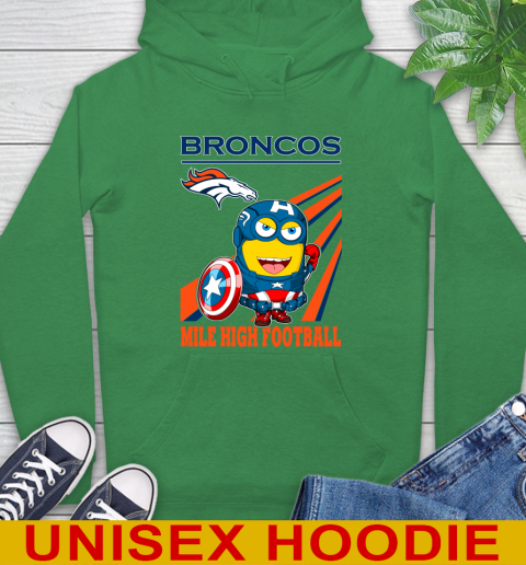 NFL Football Denver Broncos Captain America Marvel Avengers Minion Shirt Hoodie 8