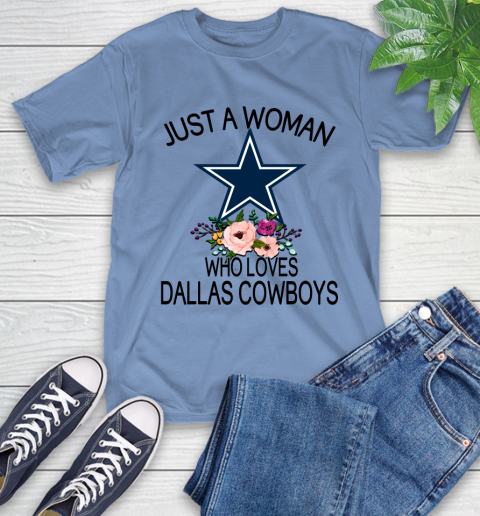 NFL Just A Woman Who Loves Dallas Cowboys Football Sports T-Shirt 11