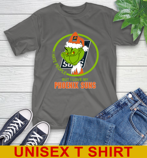 Phoenix Suns NBA Christmas Grinch I Hate People But I Love My Favorite Basketball Team T-Shirt 8