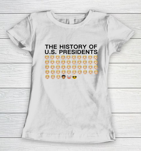 Emojis History of US Presidents Funny Anti Trump Women's T-Shirt
