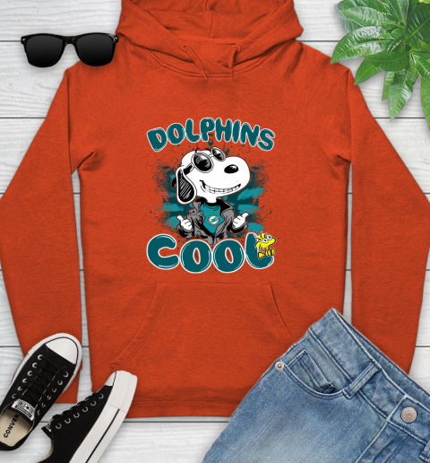 NFL Football Miami Dolphins Cool Snoopy Shirt Youth Hoodie 4