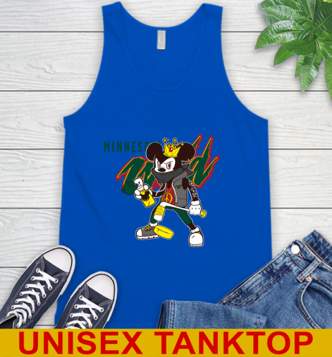 Minnesota Wild NHL Hockey Mickey Peace Sign Sports Tank Top 5