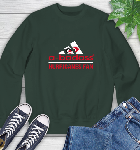 NHL A Badass Carolina Hurricanes Fan Adidas Hockey Sports Sweatshirt 12