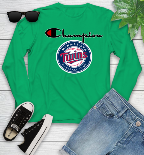 MLB Baseball Minnesota Twins Champion Shirt Youth Long Sleeve 4