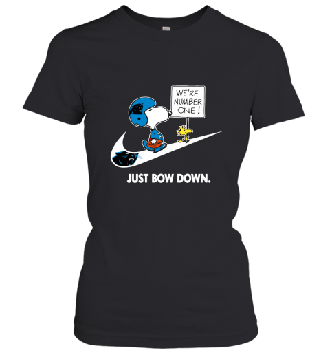 Carolina Panthers Are Number One – Just Bow Down Snoopy Women's T-Shirt