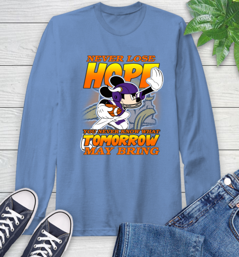Minnesota Vikings NFL Football Mickey Disney Never Lose Hope Long Sleeve T-Shirt 12