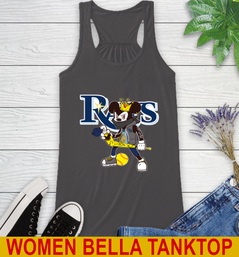 Tampa Bay Rays MLB Baseball Mickey Peace Sign Sports Racerback Tank 12