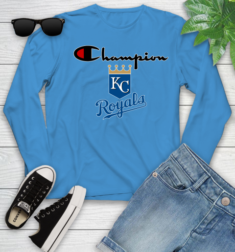 MLB Baseball Kansas City Royals Champion Shirt Youth Long Sleeve 5