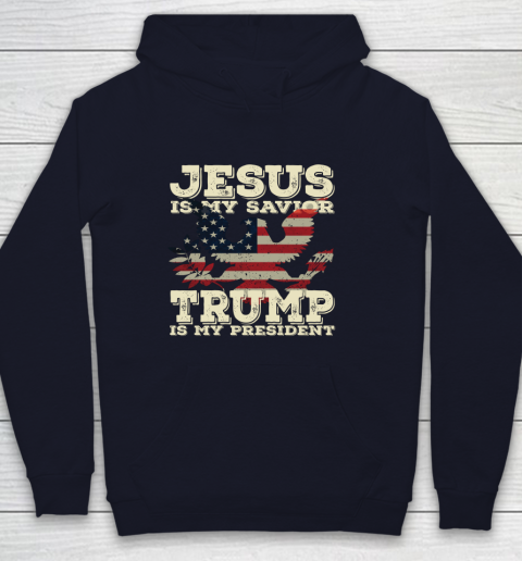 Jesus Is My Savior Trump Is My President Vintage American Youth Hoodie 2