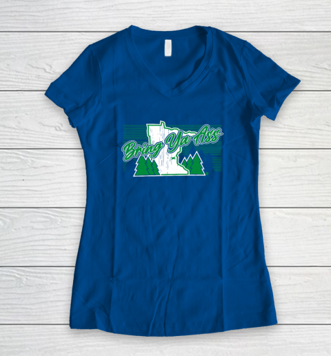 Bring Ya Ass  Minnesota Basketball Women's V-Neck T-Shirt 5