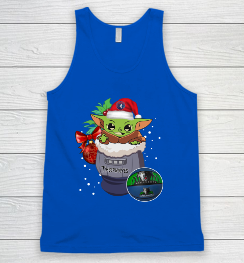 Minnesota Timberwolves Christmas Baby Yoda Star Wars Funny Happy NBA Tank Top 5
