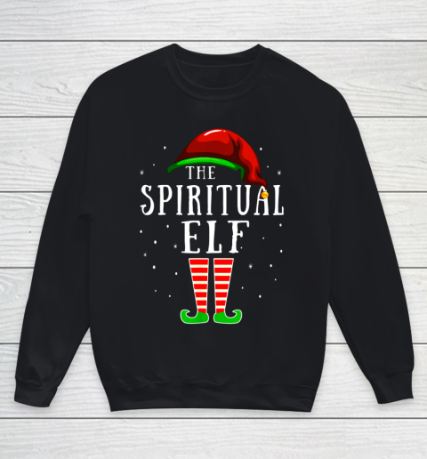 Spiritual Elf Matching Family Group Christmas Party Pajama Youth Sweatshirt
