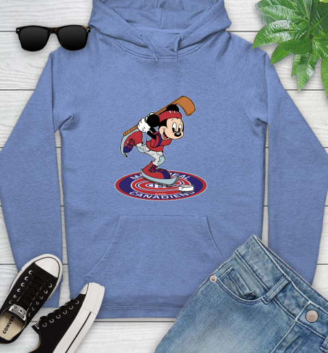 NHL Hockey Montreal Canadiens Cheerful Mickey Disney Shirt Youth Hoodie 11