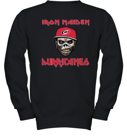 NHL Carolina Hurricanes Iron Maiden Rock Band Music Hockey Sports Youth Sweatshirt