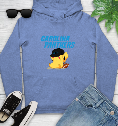 NFL Pikachu Football Sports Carolina Panthers Youth Hoodie 12