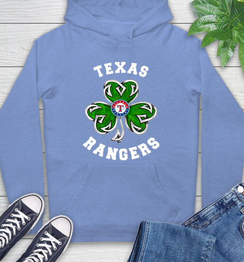 MLB Texas Rangers Three Leaf Clover St Patrick's Day Baseball Sports Hoodie 11