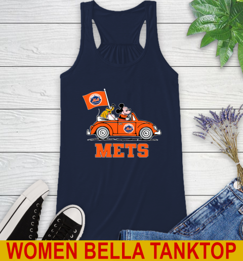 MLB Baseball New York Mets Pluto Mickey Driving Disney Shirt Racerback Tank 11