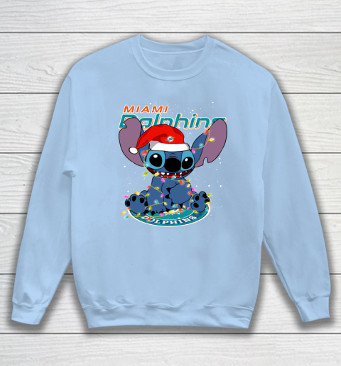 Miami Dolphins NFL Football noel stitch Christmas Sweatshirt 4