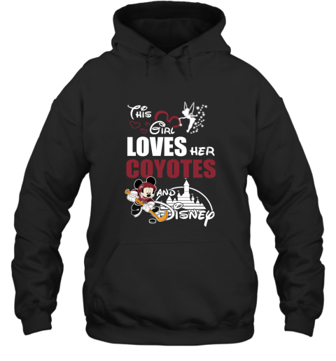 This Girl Love Her Arizona Coyotes And Mickey Disney Hoodie